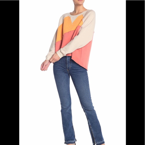 Free People Emmy High Waist Split Hem Bootcut Jean - Picture 5 of 5